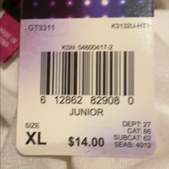 Brand new shoulder out beaded top by GLO Jrs XL - Picture 3 of 3